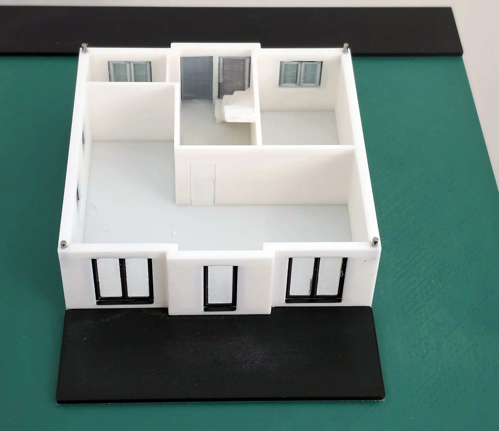 3D-Modell Erdgeschoss mit Innenwänden