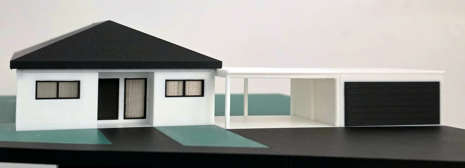 3D-Modell Bungalow mit Carport